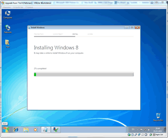 Windows 8 install screen